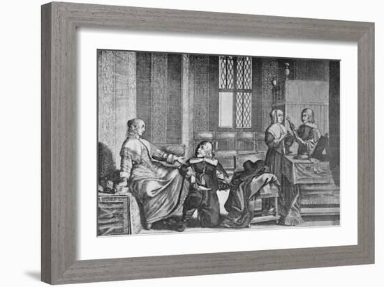 'A Lady Buying Shoes', c1650, (1903)-Wenceslaus Hollar-Framed Giclee Print