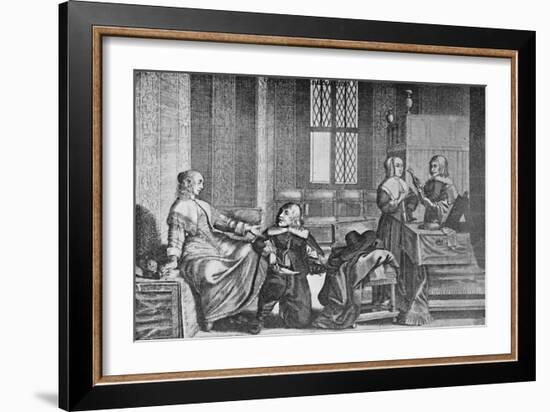 'A Lady Buying Shoes', c1650, (1903)-Wenceslaus Hollar-Framed Giclee Print