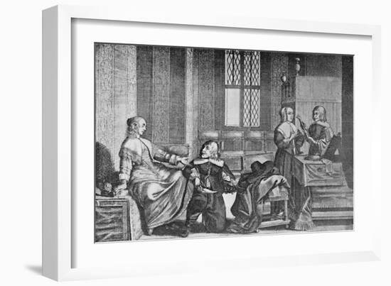 'A Lady Buying Shoes', c1650, (1903)-Wenceslaus Hollar-Framed Giclee Print