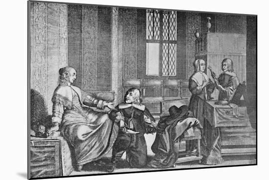 'A Lady Buying Shoes', c1650, (1903)-Wenceslaus Hollar-Mounted Giclee Print