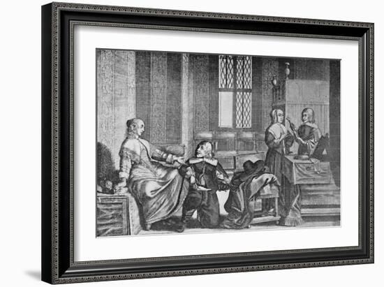 'A Lady Buying Shoes', c1650, (1903)-Wenceslaus Hollar-Framed Giclee Print