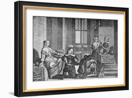 'A Lady Buying Shoes', c1650, (1903)-Wenceslaus Hollar-Framed Giclee Print