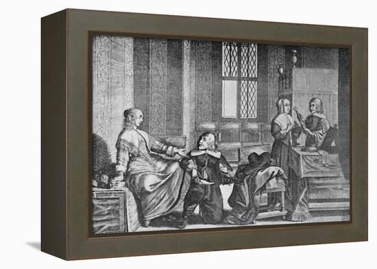 'A Lady Buying Shoes', c1650, (1903)-Wenceslaus Hollar-Framed Premier Image Canvas