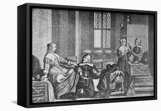 'A Lady Buying Shoes', c1650, (1903)-Wenceslaus Hollar-Framed Premier Image Canvas