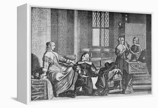 'A Lady Buying Shoes', c1650, (1903)-Wenceslaus Hollar-Framed Premier Image Canvas