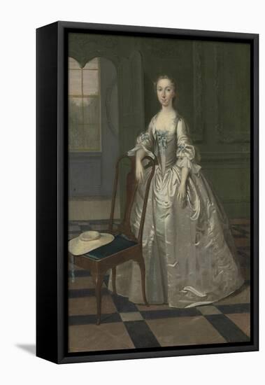 A Lady in a Drawing Room, C.1740-41-Arthur Devis-Framed Premier Image Canvas