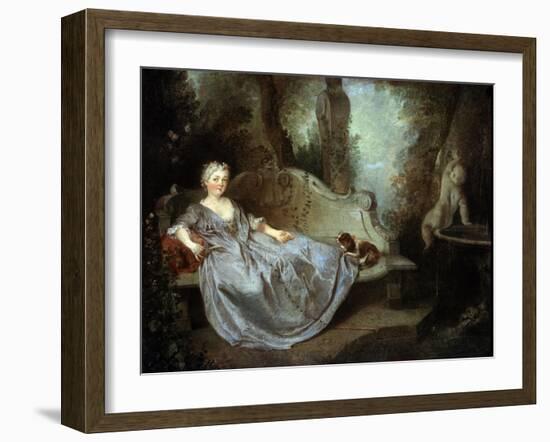 A Lady in a Garden, 18th Century-Nicolas Lancret-Framed Giclee Print