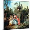 A Lady in a Garden Taking Coffee with Some Children, Probably 1742-Nicolas Lancret-Mounted Giclee Print