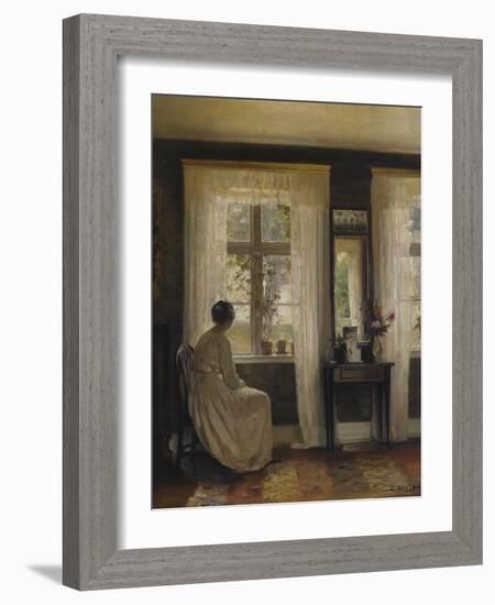 A Lady in an Interior-Carl Holsoe-Framed Giclee Print