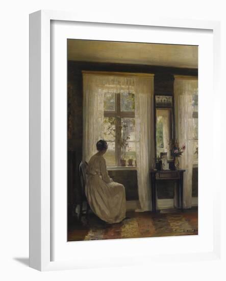 A Lady in an Interior-Carl Holsoe-Framed Giclee Print