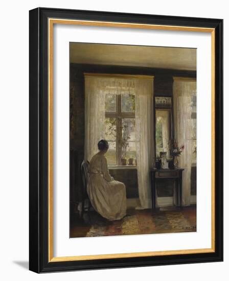 A Lady in an Interior-Carl Holsoe-Framed Giclee Print