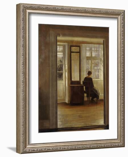 A Lady in an Interior-Carl Holsoe-Framed Giclee Print