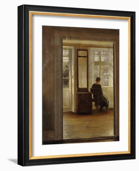 A Lady in an Interior-Carl Holsoe-Framed Giclee Print