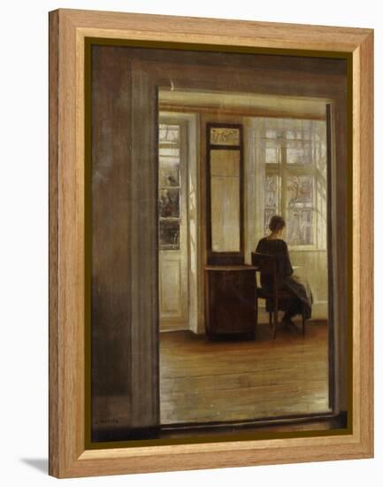 A Lady in an Interior-Carl Holsoe-Framed Premier Image Canvas