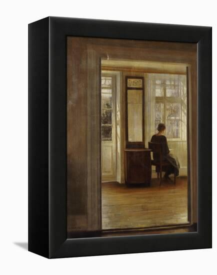 A Lady in an Interior-Carl Holsoe-Framed Premier Image Canvas