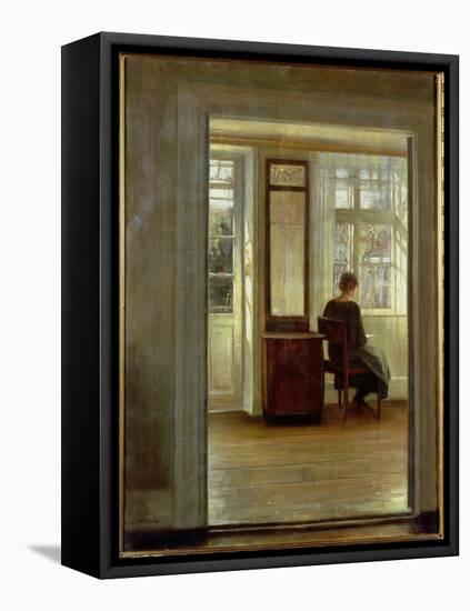 A Lady in an Interior-Carl Holsoe-Framed Premier Image Canvas