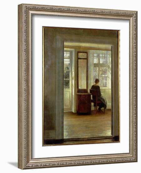 A Lady in an Interior-Carl Holsoe-Framed Giclee Print