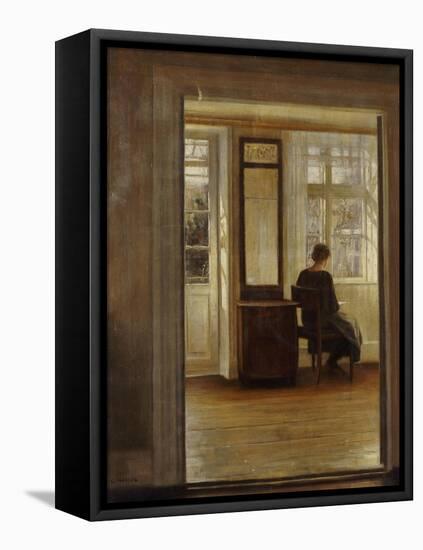 A Lady in an Interior-Carl Holsoe-Framed Premier Image Canvas