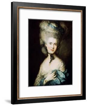 A Lady in Blue (Duchess of Beaufor), C1780-Thomas Gainsborough-Framed Giclee Print