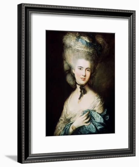 A Lady in Blue (Duchess of Beaufor), C1780-Thomas Gainsborough-Framed Giclee Print