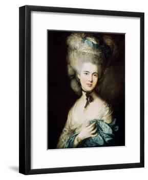 A Lady in Blue (Duchess of Beaufor), C1780-Thomas Gainsborough-Framed Giclee Print