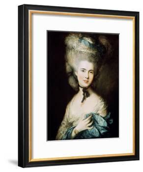 A Lady in Blue (Duchess of Beaufor), C1780-Thomas Gainsborough-Framed Giclee Print