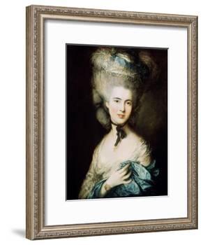 A Lady in Blue (Duchess of Beaufor), C1780-Thomas Gainsborough-Framed Giclee Print