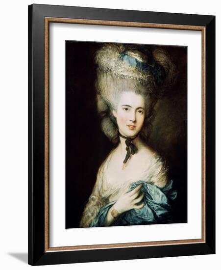 A Lady in Blue (Duchess of Beaufor), C1780-Thomas Gainsborough-Framed Giclee Print