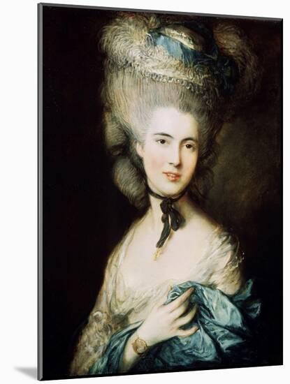 A Lady in Blue (Duchess of Beaufor), C1780-Thomas Gainsborough-Mounted Giclee Print