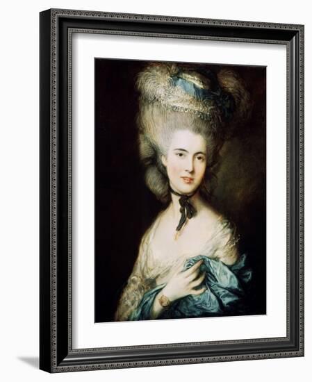 A Lady in Blue (Duchess of Beaufor), C1780-Thomas Gainsborough-Framed Giclee Print