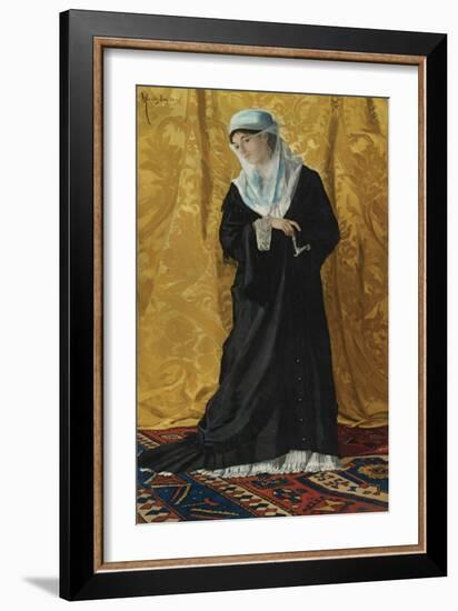 A Lady of Constantinople-Osman Hamdi Bey-Framed Giclee Print