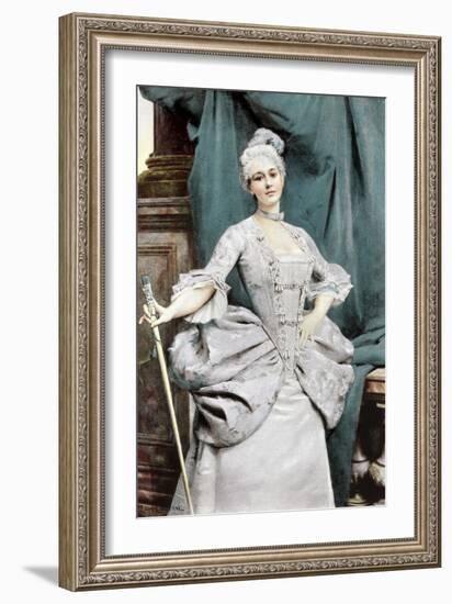 A Lady of Rank of the Time of Louis XV, 1889-Leon Francois Comerre-Framed Giclee Print