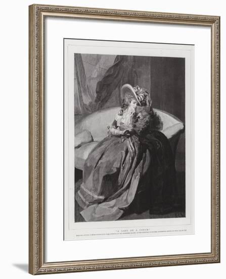 A Lady on a Couch-null-Framed Giclee Print