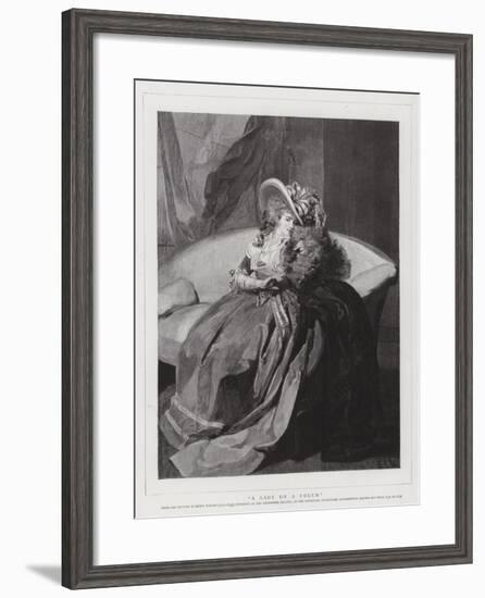 A Lady on a Couch-null-Framed Giclee Print