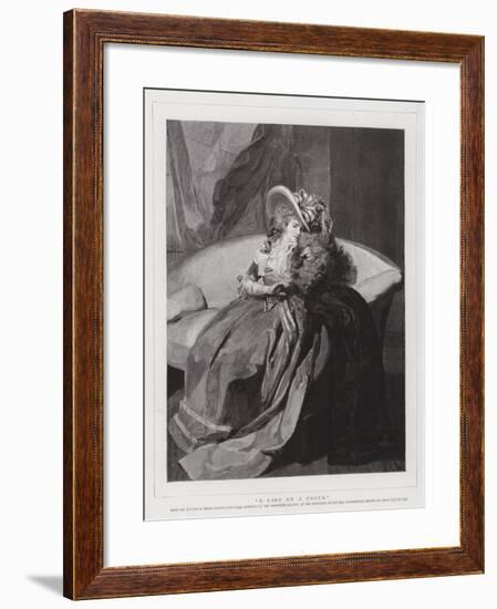 A Lady on a Couch-null-Framed Giclee Print