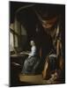 A Lady Playing the Clavichord-Gerrit Dou-Mounted Giclee Print