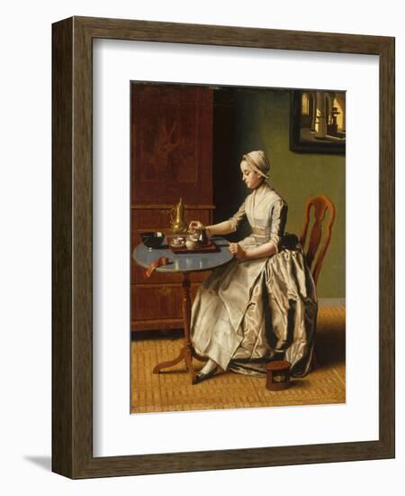 A Lady Pouring Chocolate (La Chocolatièr), C. 1745-Jean-Étienne Liotard-Framed Giclee Print