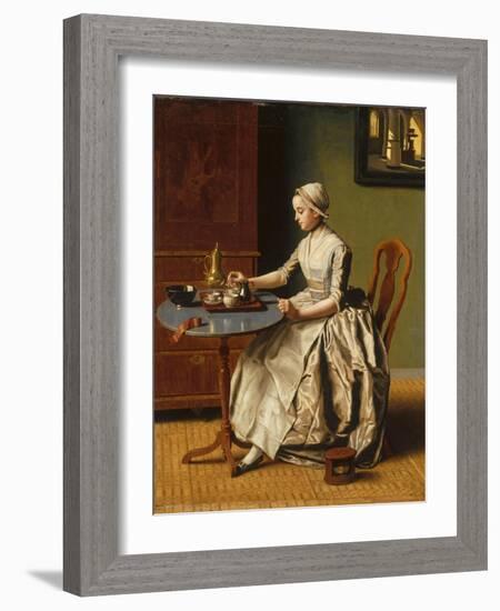 A Lady Pouring Chocolate (La Chocolatièr), C. 1745-Jean-Étienne Liotard-Framed Giclee Print