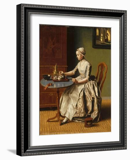 A Lady Pouring Chocolate (La Chocolatièr), C. 1745-Jean-Étienne Liotard-Framed Giclee Print