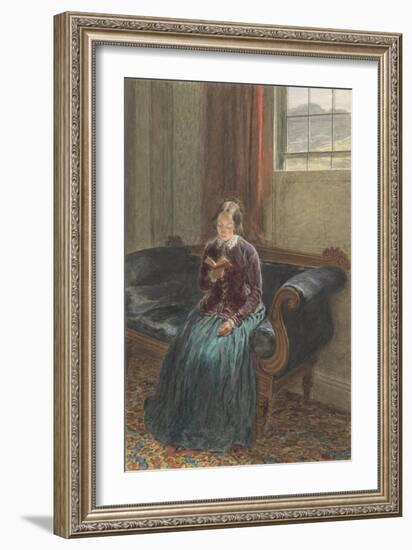 A Lady Reading, Called Mrs William Hunt, C.1835 (Gouache and W/C over Graphite on Paper)-William Henry Hunt-Framed Giclee Print