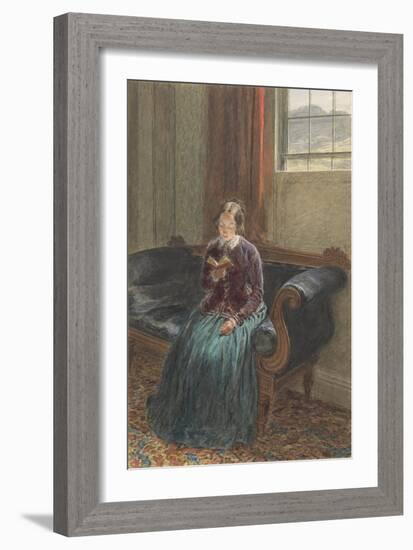 A Lady Reading, Called Mrs William Hunt, C.1835 (Gouache and W/C over Graphite on Paper)-William Henry Hunt-Framed Giclee Print