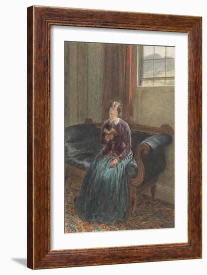 A Lady Reading, Called Mrs William Hunt, C.1835 (Gouache and W/C over Graphite on Paper)-William Henry Hunt-Framed Giclee Print