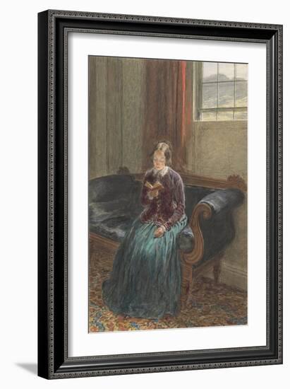 A Lady Reading, Called Mrs William Hunt, C.1835 (Gouache and W/C over Graphite on Paper)-William Henry Hunt-Framed Giclee Print