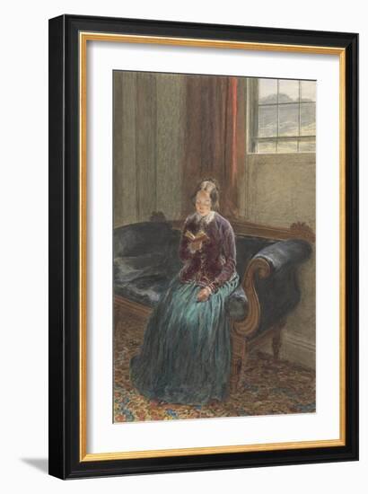 A Lady Reading, Called Mrs William Hunt, C.1835 (Gouache and W/C over Graphite on Paper)-William Henry Hunt-Framed Giclee Print