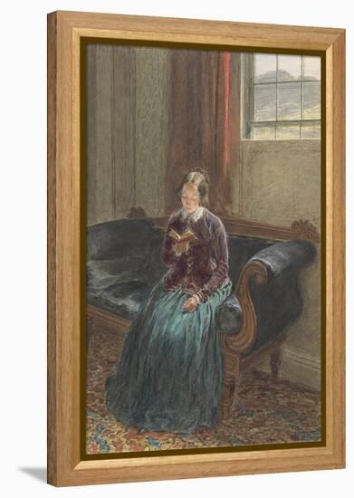 A Lady Reading, Called Mrs William Hunt, C.1835 (Gouache and W/C over Graphite on Paper)-William Henry Hunt-Framed Premier Image Canvas