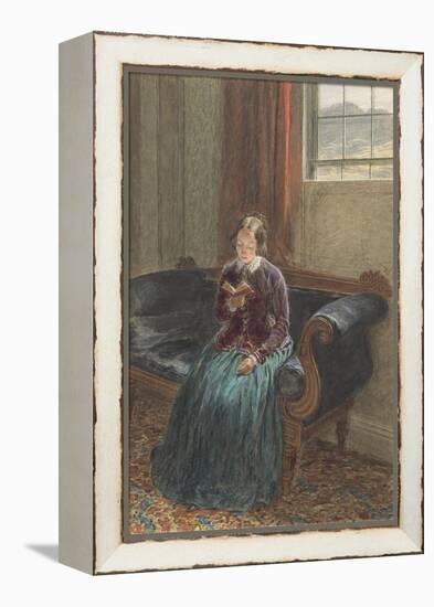 A Lady Reading, Called Mrs William Hunt, C.1835 (Gouache and W/C over Graphite on Paper)-William Henry Hunt-Framed Premier Image Canvas