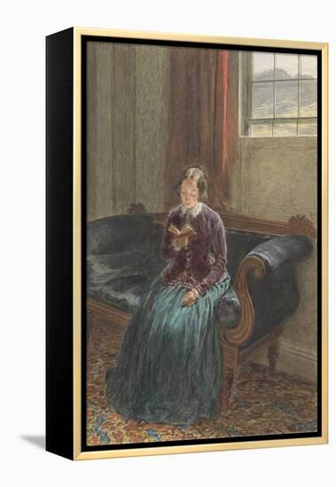 A Lady Reading, Called Mrs William Hunt, C.1835 (Gouache and W/C over Graphite on Paper)-William Henry Hunt-Framed Premier Image Canvas