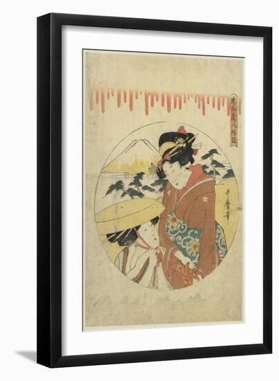 A Lady's Discussion-Kitagawa Utamaro-Framed Art Print