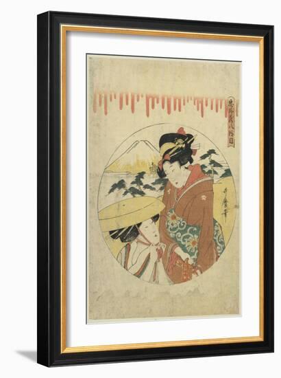 A Lady's Discussion-Kitagawa Utamaro-Framed Art Print