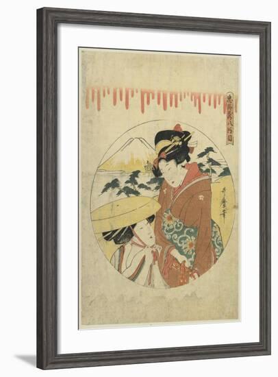 A Lady's Discussion-Kitagawa Utamaro-Framed Art Print